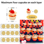 Acrylic Riser Black Acrylic Shelf Riser 3 Tier Perfume Organizer Cologne Display Stand Large Cupcake Stand Shelf for Funko POP Desserts Holder Collection Cosmetic Products Tabletop Use 12"X8"X6"