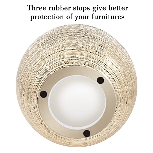 Gold Ceramic Flower Vase Home Decor Vase Centerpieces Vases Metallic Round Bowl Vases for Living Room,Bedroom,Kitchen,Countertop (Gold), Dia 7'' (21005-GD) - color: Gold