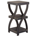 The Lakeside Collection Distressed Twisted Wood Accent Table - Distressed Black - color: Distressed Black