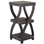 The Lakeside Collection Distressed Twisted Wood Accent Table - Distressed Black - color: Distressed Black