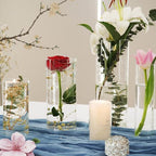 60pcs Glass Vase Cylinder Vases for Centerpieces Small Flower Glass Vases Home Decor Centerpiece Table Clear Flower Vase Decorations for Wedding＆Holiday 4,6,7.5,8,10 Inch Tall - size: 60Pack-4+6+7.5+8+10Inches