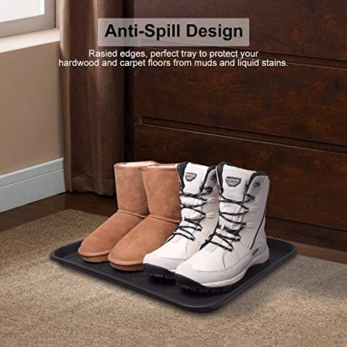 Multi-Purpose Boot Tray Mat,Boot Tray for Entryway, Pet Bowl Tray,Dog Bowl Mat,Waterproof Trays for Indoor and Outdoor Floor Protection,20“x 15"/2 Pack - size: 20x15*2 pack
