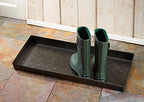 HF by LT Trellis Pattern Metal Boot Tray, 30 x 13 inches, Keeps Dirt, Muck, Grass, Snow, and Water from Boots, Antique Zinc Finish - color: Trellis Pattern, Antique Zinc Finish