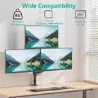 WALI Triple Monitor Mount for 13-34 inch Screens, Full Adjustable 3 Monitors Desk Mount with Clamp & Grommet Base, Triple Monitors Arm, up to 19.8lbs Each, VESA 75x75 100x100 mm (GSDM003XL), Black - size: 13"-34", style: Triple Arms