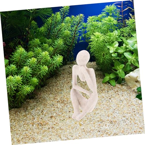 Abstract Thinker Statue Decorative Figure Modern Resin Sculpture Decor for Home Office and Aquarium Aesthetic Abstract Figurine Ornament