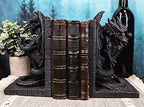 Ebros Gothic Excalibur Sword Guardian Dragon Pair Bookend Set of Two Figurine Faux Stone Sculpture As Renaissance Medieval Fantasy Decor Ancient Serpent Drake Creature for LOTR GOT Fans