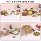 OwnMy 6PCS Iron Candle Holders for Pillar Candles, 3 Inch Metal Pillar Candle Plates and Trays, Small Round Tealight Holders Elegant Candle Stands Bases for Wedding Dining Table Centerpieces, Gold - color: Gold-6pcs