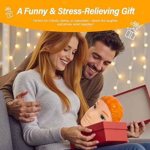 brenzo 2026 New Fidget Toy Big Head Doll with Ear Cleaning Feature – Pimple Popping Toys Style Stress Relief Sensory Toy for Anxiety, Reusable Funny Desk Toy for Adults-Yellow Hair - style: G-yellow