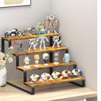 ELITEROO Wood Display Stand, 4 Tier Perfume Stand Organizer, Display Riser for Food, Tiered Cupcake Stand Risers, Table Display Shelf for Vendors Event, Candles, Tumblers, Soaps