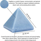 Amazing Gemstone Angelite Pyramid Crystal Healing Stones - 2" Great Pyramid Figurine of Natural Stone Pyramid for Meditation, Reiki, Chakra Balancing and Crystal Pyramids Grid - color: Angelite
