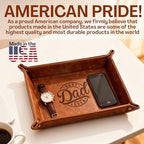 Leather Valet Tray for Best Dad – Personalized Engraved Catch All Tray with Custom Name or Initials – Unique Leather Organizer Gift for Father’s Day, Birthday, or Christmas from Daughter, Son, or Wife - style: Best Dad