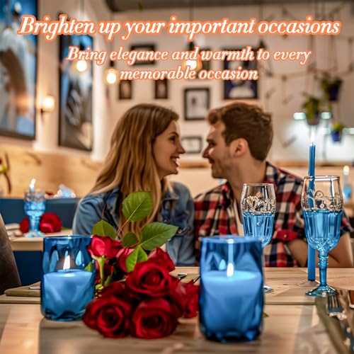 Sukh Blue Candle Sand with Wick - 430G(0.94lb) Sand Candle with Wicks Refillable Candles for Weddings, Parties, Halloween, Christmas - color: Blue