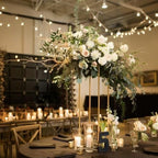 31.5inch 2 pcs Column Vases Gold Centerpieces for Table Metal Flower Stand Gold Wedding Centerpieces for Tables Party Floral Stands for Flowers - size: 31.5 Inches - 2 pcs