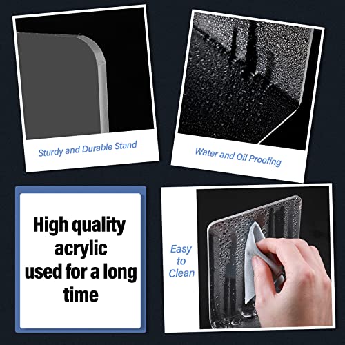 Eaasty 12 Pcs/ 6 Pairs Clear Acrylic Bookends for Shelves Heavy Duty Book End Desktop Organizer Bookshelf L Shaped Dividers Book Stopper for School Office Home Library File Movies CD