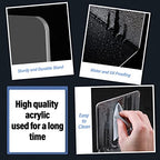 Eaasty 12 Pcs/ 6 Pairs Clear Acrylic Bookends for Shelves Heavy Duty Book End Desktop Organizer Bookshelf L Shaped Dividers Book Stopper for School Office Home Library File Movies CD