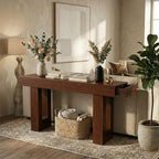 FURSUN 63" Console Table with 2 Drawers, Slim Entryway Table for Hallway, Narrow Sofa Table Behind Couch, Farmhouse Long Wood Accent Table for Foyer & Living Room, Dark Walnut - color: Dark Walnut