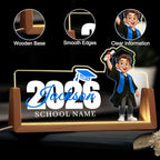 Custom Name Plate for Desk, Personalized Light Up Acrylic Desk Name Plate, Personalized Graduation Gifts 2026 for Him Her, Class of 2026 Graduate Gift, High School College Grad Gift (Design17-Graduation Boy) - color: Design17-Graduation Boy
