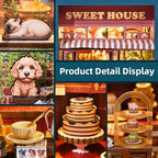 TOYQI Book Nook Kit, DIY Miniature Dollhouse Kit for Adults and Teens, Booknook Tiny House Kit Bookshelf Decoration 3D Wooden Puzzle Bookend - style: Sweet House