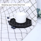 6" Octagon Coffee Drip Tray Catcher for Countertop - for Beverage & Drink Dispenser Bar by kitchentoolz - Pack of 4