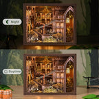 CCCDF Book Nook Kit, DIY Miniature House Dollhouse Kit for Adults and Teens, Booknook Bookshelf Decor with LED Light, Gifts for Family and Friends (Robin Hood - The Castle's Escape) - style: Robin Hood - The Castle's Escape