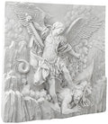 Design Toscano Michael the Archangel Slaying Demon Indoor/Outdoor Wall Frieze Sculpture, 22 inches wide, Cast Stone Resin, Antique Stone Finish