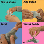STUDIOSTONE CREATIVE DIY Arts & Crafts Carving Kit Kids Adults Bear Sculpture Soapstone