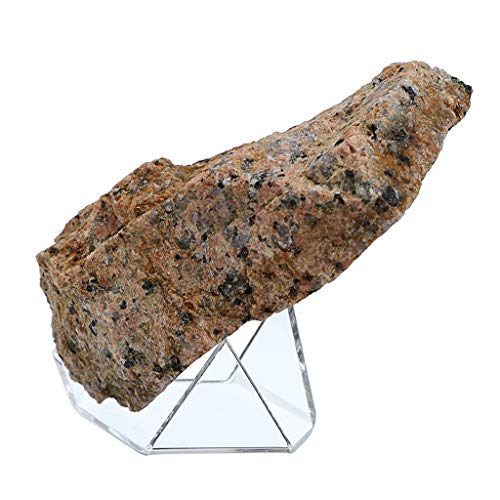 Hipiwe 5 Packs Acrylic Triangle Display Holder - Display Easel Stands for Geodes Rock Mineral Agate Fossil Coral, Clear Plastic Display Stands for Small Collectibles, Big - size: Large