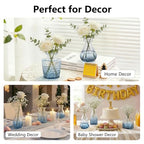 RUCKACE Bud Vases in Bulk 22 Blue Glass Small Vases Flower Vase Bulk for Centerpiece Table Wedding Decorations Home Decor Party(Gradient Blue 22 Pack) - style: Gradient Blue 22 Pack