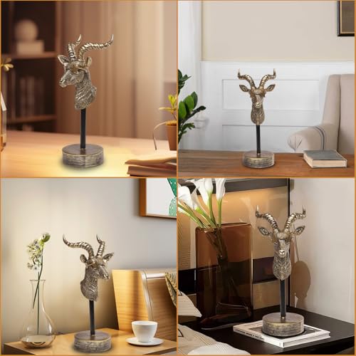 Handcrafted Resin Sculpture (Antelope)- Modern Home Decor Accent, Trending Living Room & Office Decor, Elegant Tabletop & Shelf Decor for Desk, Bookshelf, Nightstand - Unique Gift Idea - style: Antelope