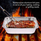 Aluminum Pans 9x13 Disposable Foil Pans (10 Pack) - Half Size Steam Table Deep Aluminum Trays - Tin Foil Disposable Pans Great for Cooking, Heating, Storing, Prepping Food, Stock Your Home - size: 10 Pack