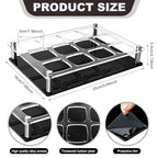 12 Shot Holder Tray Acrylic Shot Tray Clear Wine Glass Organizer Wine Display Holder Cups Display Accessories for Party, Bar, Club,Square Hole: 1.96 Inch - style: 1.96 inch square hole - 3x4 arrangement (12 Holes)