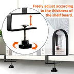 Metal Book Ends for Shelves - Heavy Duty Adjustable Bookends Clamped Metal Book Organizer Storage Holders, Non-Skid Bookends Stoppers - style: Swivel
