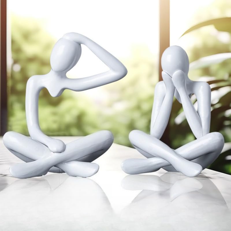 Abstract Figure Decor Sculptures - Creative Art Ornaments for Home Entryway, Living Room & Bedroom Tabletop Decoration (black4) - color: Black4