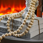 Jetec Decorative Display Books Hardcover, Faux Farmhouse Stacked for Coffee Tables Shelves with Wood Bead Tassels 58 Inch, 3 Pieces, White(Take Time to do, What Makes, Your Soul Happy) - style: Take Time to do, What Makes, Your Soul Happy