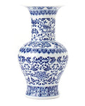 Blue and White Vase, Blue Vase, Chinoiserie Vase, Blue and White Ginger Jar Vase for Home Decor, Blue and White Porcelain Decor,10 "H - size: Blue 10"H