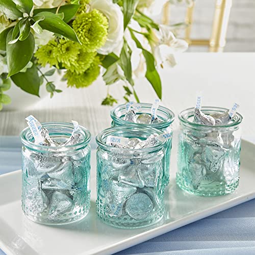 Kate Aspen Vintage Blue Glass Tealight & Votive Candle Holders (Set of 8), Farmhouse Decor, Room Decoration, Shelf Decor - color: Blue, size: Set of 8