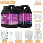 Puduo Epoxy Resin Kit 72OZ，Newly Formulated Crystal Clear Epoxy Resin，Strong, Bubble-Free, Anti-Yellowing Art Resin that，Suitable for Casting, DIY, Molds, Jewelry, Easy to Mix 1:1 Ratio - size: 72OZ