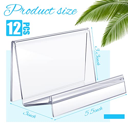 Qunclay 24 Pcs Purse Display Stand Clear Acrylic Wallet Display Stand Purse Holder Handbag Organizer for Bag Phone Cards Store