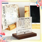 Nurses Week Gifts for Nurses, Appreciation Gifts for Nurses, Nurse's Day Appreciation Gifts, Thankful Nurse Gift, Modern Acrylic Desk Plaque with Inspirational Quotes, 10 x 10 x 1.5 cm,XXD3 - style: Nurse's Day Appreciation Gifts
