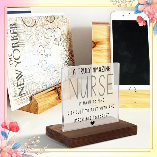Nurses Week Gifts for Nurses, Appreciation Gifts for Nurses, Nurse's Day Appreciation Gifts, Thankful Nurse Gift, Modern Acrylic Desk Plaque with Inspirational Quotes, 10 x 10 x 1.5 cm,XXD3 - style: Nurse's Day Appreciation Gifts