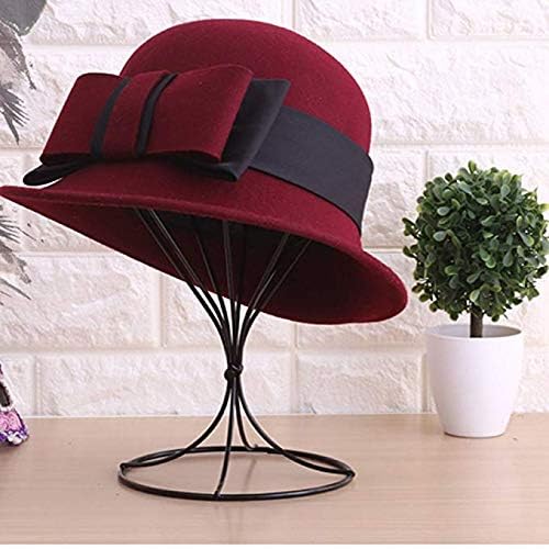 Mydio 2 Pieces Modern Metal Hat Stands Durable Stable Metal Hat Cap Rack Wigs Holder (black) - color: black
