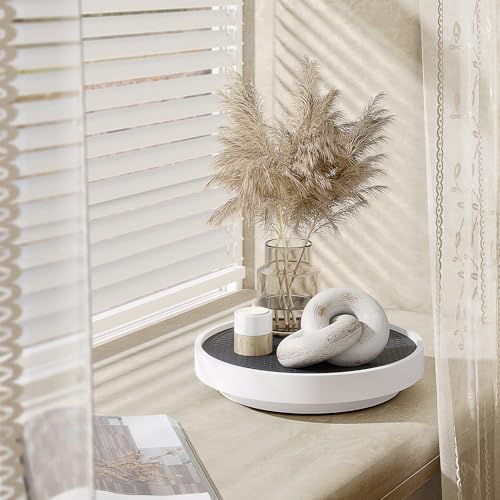 EOSAHR Rustic Pine Wood Knot Decor – Stylish 2-Link Wood Chain Link Decor for Coffee Table, Book Shelf & Side Table – Decorative Room Accessories for Living Room (Distressed White) - color: Whitewash