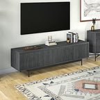 Henn&Hart Whitman, 70'' Rectangular TV Stand, Charcoal Gray - color: Charcoal Gray, size: 70'' Rectangular TV Stand