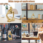 Gold Thinker Statue Decor, Modern Abstract Art Sculpture, Thinker Figurines Collectible Accents Decoration for Shelf Bookshelf Office Desktop Decor