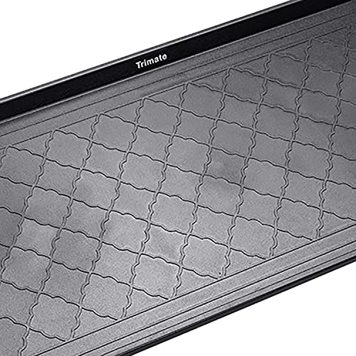 Extra Large All-Weather Boot Tray 40x20 in, Waterproof Shoe Mat with 1.25 in Raised Edge, Recycled Polypropylene Floor Protector for Entryway and Mudroom, Black - style: Black