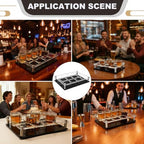 12 Shot Holder Tray Acrylic Shot Tray Clear Wine Glass Organizer Wine Display Holder Cups Display Accessories for Party, Bar, Club,Square Hole: 1.96 Inch - style: 1.96 inch square hole - 3x4 arrangement (12 Holes)