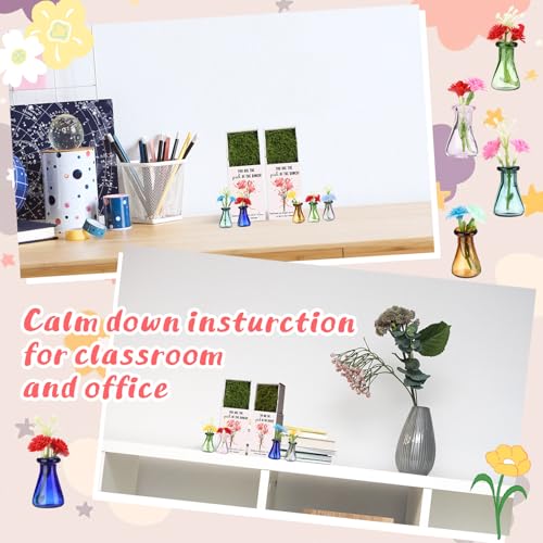 24 Sets Mother's Day Bulk Gifts for Women Teacher Nurse Appreciation Positive Mini Bud Vases with Flower Office Desk Decor Mini Box Breathing Thank You Gifts for Graduation Coworker Staff (Mix Color) - color: Mix Color
