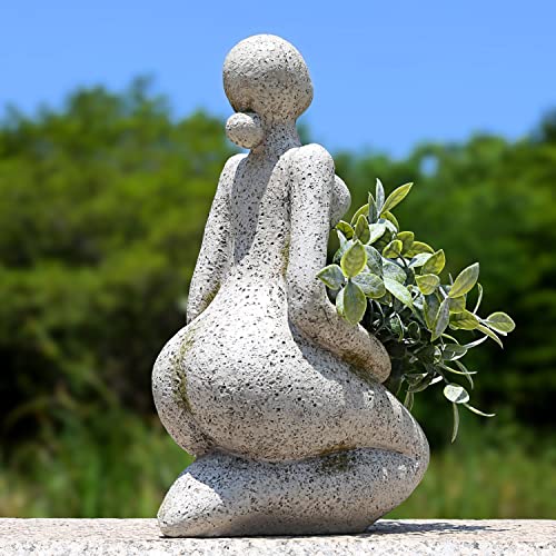Large Planters for Outdoor Indoor Plants Head Face Planter Pot Unique Succulent Planters Flower Vase with Drainage Hole New Life - color: Woman