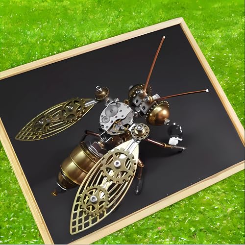 Mechanical Metal DIY 3D Bumblebee Model Kits Puzzle for Adults Insect Brass Puzzle Steampunk Electric Mechanical, Assembly DIY Gift Craft Hobby for Men (Bumblebee) - style: Bumblebee