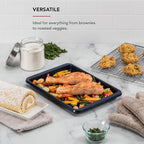 KitchenAid 9x13in Nonstick Aluminized Steel Baking Sheet, Ink Blue - color: Ink Blue, size: 9 x 13 Inch